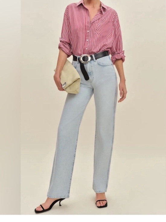 Reformation Denim - Reformation Val 90’s mid rise straight jeans denim light wash 27